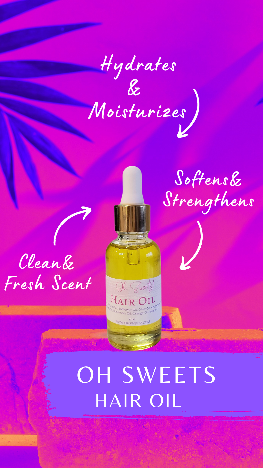 Women's Hair Oil Oh Sweets! Skin Care