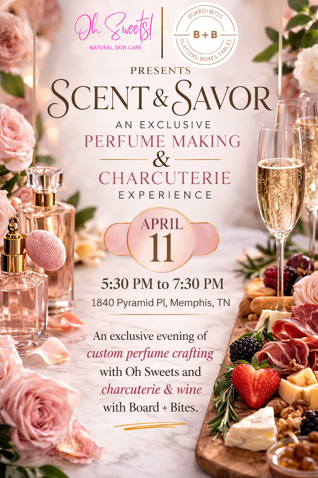 Scent & Savor Perfume & Charcuterie Experience